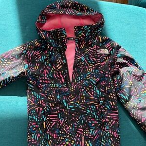 The North Face Multicolor Hooded Jacket with Pink Lining